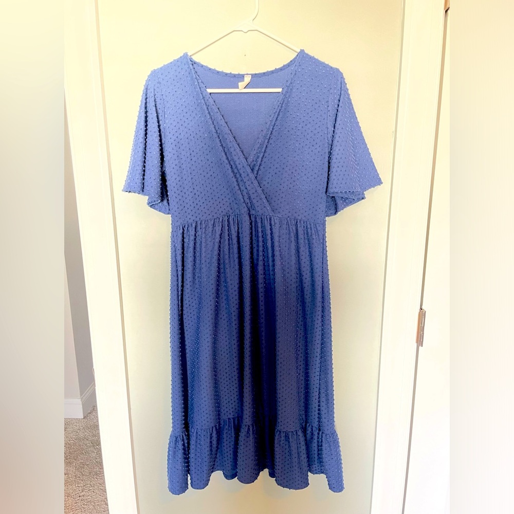 Blue maternity dress